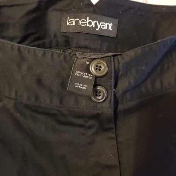 Lane Bryant ankle pants sz 14, black cotton,EUC - Picture 2 of 4